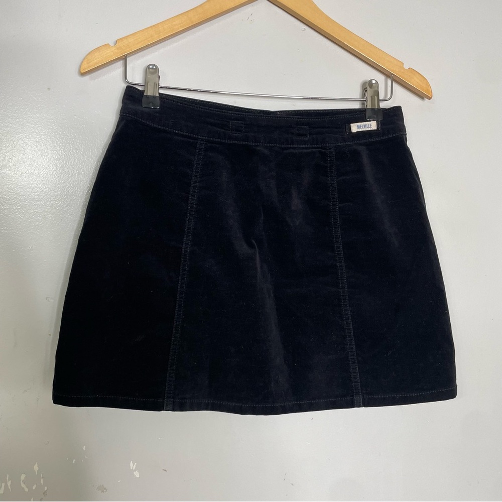 Brandy Melville Black Button-Front Corduroy Mini Skirt - Picture 3 of 6